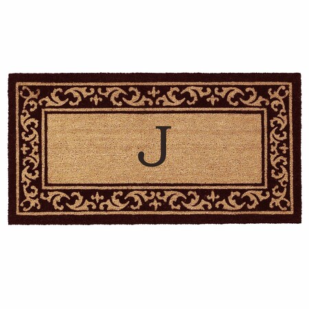Calloway Mills Monogram Door Mat, Black, Natural, 36 in W x 72 in L 120063672J
